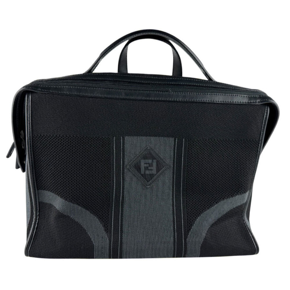 Fendi FENDI Handbag Business Bag Nylon Leather Black Men's 7VA400-A46Z z9448